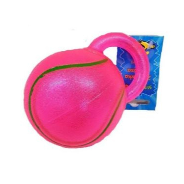 Yarro Zabawka dla psa Piłka TPR z uchwytem różowa 8,5 x 12,5 cm