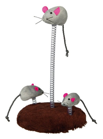 Trixie Myszy na sprężynie 3szt. 30cm