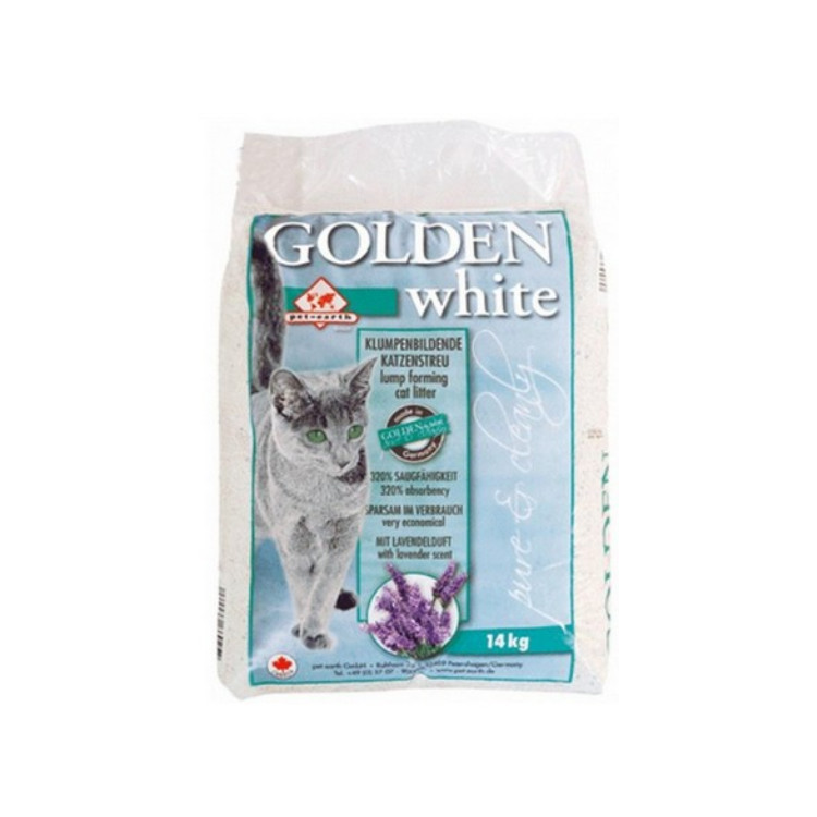 Golden Grey White Żwirek Bentonitowy lawendowy 14kg