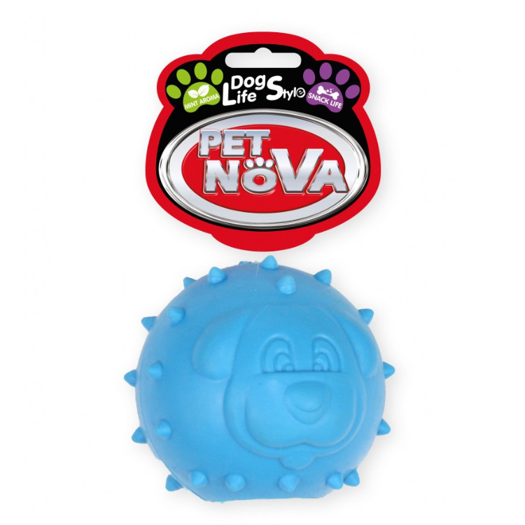 Pet Nova Zabawka dla psa Piłka na przysmaki aromat mięta niebieska 6,5cm