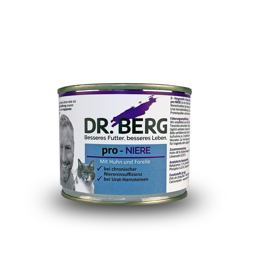 Dr BERG Pro-NIERE dla kotów Nerki, kamica moczowa 200g