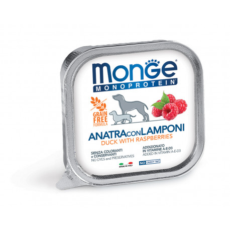 Monge DOG Fruit M monoprotein Kaczka z malinami 150g