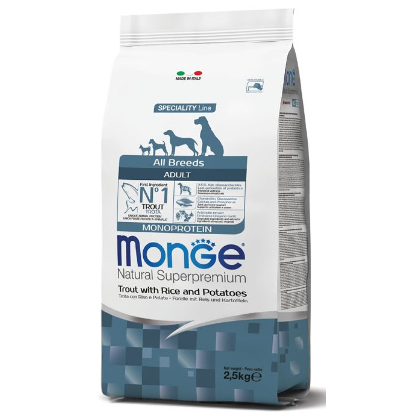 Monge Dog Adult Monoprotein Pstrąg z ryżem