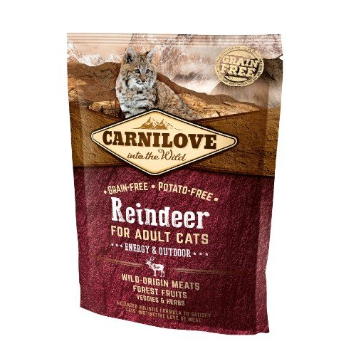Carnilove Cat Energy Outdoor Renifer karma dla kotów wychodzących